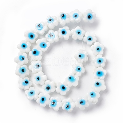 Handmade Evil Eye Lampwork Beads Strands LAMP-F024-03A-1
