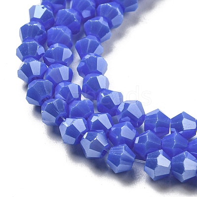 Opaque Solid Color Electroplate Glass Beads Strands GLAA-F029-P4mm-C11-1