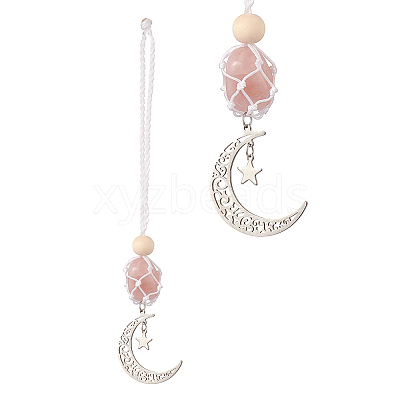 Moon 201 Stainless Steel Pendant Decorations HJEW-JM00958-1