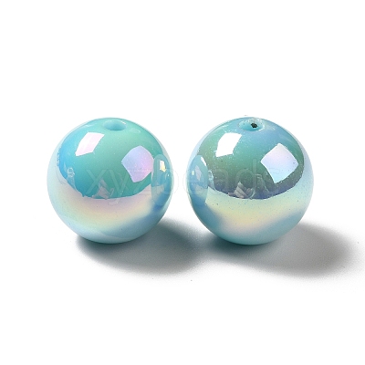 UV Plating Rainbow Iridescent Acrylic Beads LS-X-PACR-D070-01I-1