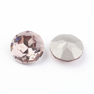 Pointed Back & Back Plated K9 Glass Rhinestone Cabochons RGLA-J012-10mm-319-1