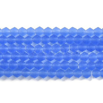 Imitate Austrian Crystal Frosted Glass Beads Strands EGLA-A039-T4mm-MD07-1