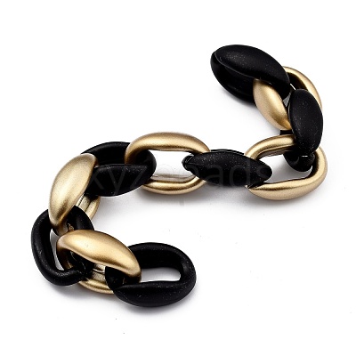 Handmade Spray Painted CCB Plastic Cable Chains AJEW-JB00739-01-1