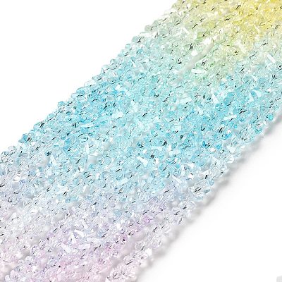 Transparent Glass Bead Strands GLAA-H023-02H-1