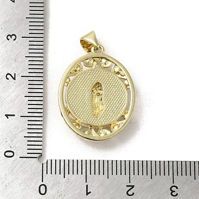 Brass Pave Shell Pendants KK-I708-16J-G-1