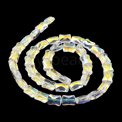 AB Color Plated Transparent Glass Beads Strands EGLA-P051-06A-A09-1