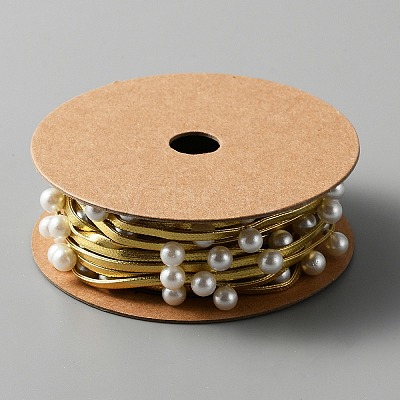Polyester with ABS Beads Ribbon OCOR-WH0067-62A-1
