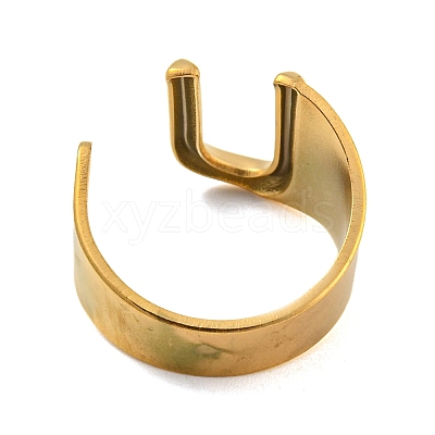 PVD Vacuum Plating 201 Stainless Steel Cuff Rings RJEW-Z032-01G-U-1
