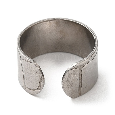 Non-Tarnish 304 Stainless Steel Open Cuff Ring Components STAS-C079-04P-1