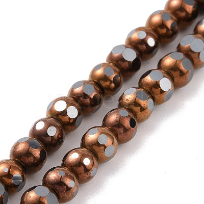 Electroplated Non-magnetic Synthetic Hematite Beads Strands G-G862-02D-1
