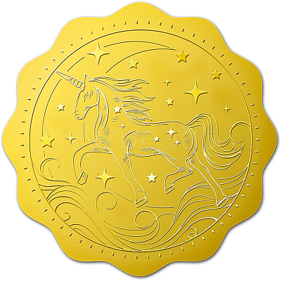 Self Adhesive Gold Foil Embossed Stickers DIY-WH0211-193-1