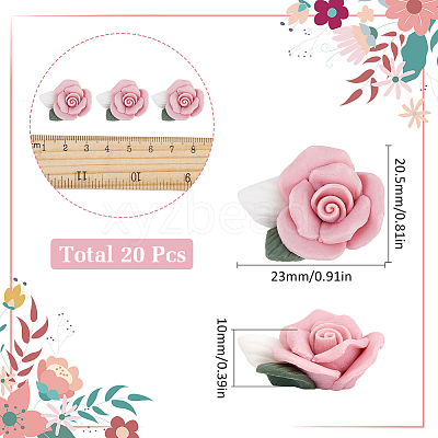 20Pcs Handmade Polymer Clay Cabochons PORC-SC0001-10-1