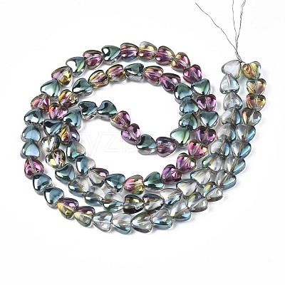 Electroplate Glass Beads Strands EGLA-S188-13-C04-1