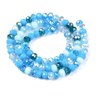Electroplate Glass Beads Strands X-EGLA-N002-12E-1