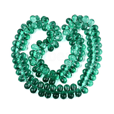 Baking Paint Transparent Glass Beads Strands GL-N005-02A-D08-1