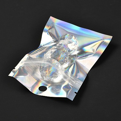 Rectangle Zip Top Plastic Glitter Holographic Bags OPP-I002-01A-1