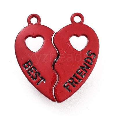 Alloy Enamel Split Pendants ENAM-P255-01C-1