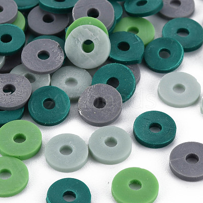 Handmade Polymer Clay Beads Strands CLAY-R089-8mm-T011-1