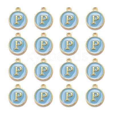 Golden Plated Alloy Enamel Charms ENAM-S118-04P-1
