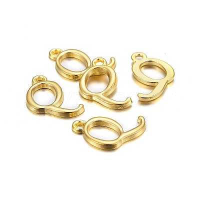 Golden Plated Alloy Letter Pendants LS-X-PALLOY-J718-01G-Q-1