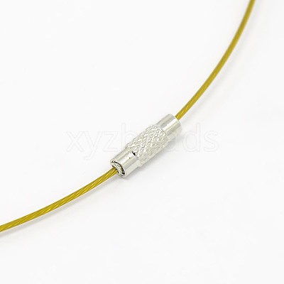 201 Stainless Steel Wire Necklace Cord TWIR-SW001-6-1