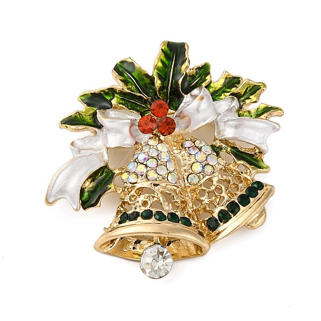 Rhinestone Alloy Brooches JEWB-M047-02G-01-1