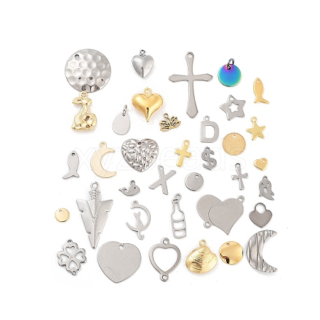 Stainless Steel Pendants & Connector Charms STAS-XCP0001-88-1