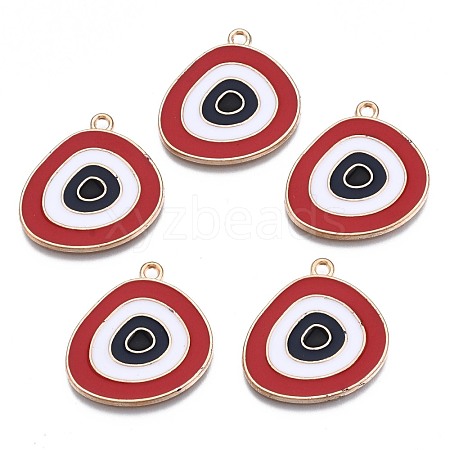 Alloy Enamel Pendants ENAM-N054-60C-RS-1