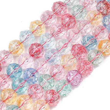 Transparent Crackle Glass Beads EGLA-F167-02-1