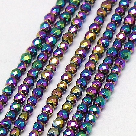 Electroplate Non-magnetic Synthetic Hematite Beads Strands X-G-J169B-2mm-05-1