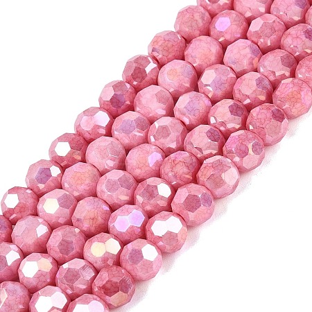 Anti-Tarnish Electroplate Glass Beads Strands EGLA-T021-6mm-15-13-1
