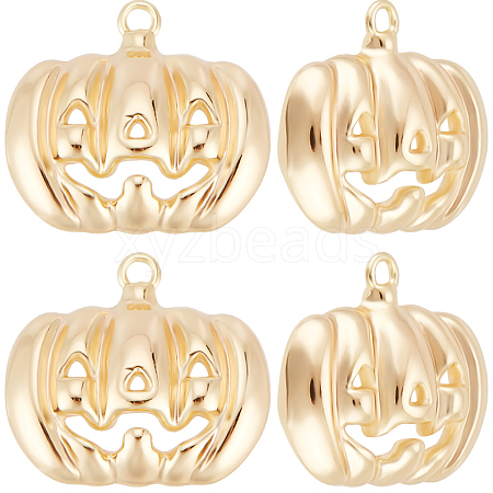 10Pcs Halloween Themed Brass Pendants KK-BBC0015-68B-1