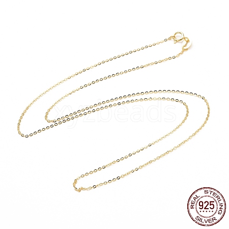 925 Sterling Silver Cable Chains Necklace for Women STER-I021-08A-G-1