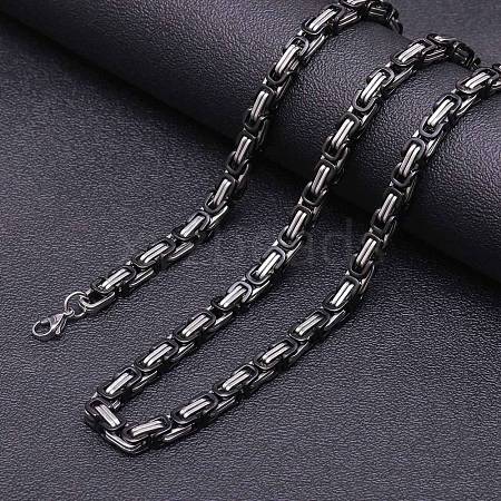 Titanium Steel Byzantine Chains Necklaces FS-WG56795-124-1