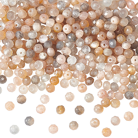 2 Strands Natural Multi-Moonstone Beads Strands G-PH0003-35-1