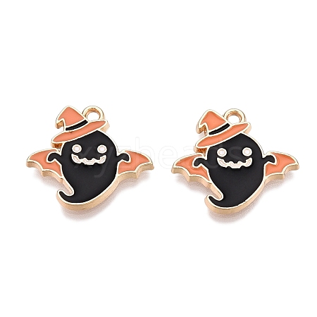 Halloween Theme Rack Plating Alloy Enamel Pendants ENAM-N056-359B-1