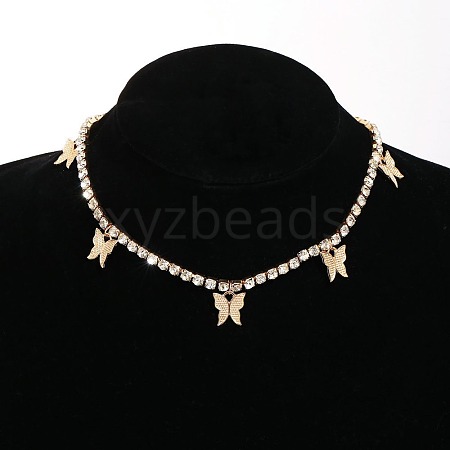 1pc Alloy Butterfly Pendant Necklaces WG64711-02-1