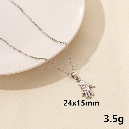 304 Stainless Steel Geometric Pendant Necklaces IQ6554-9-1