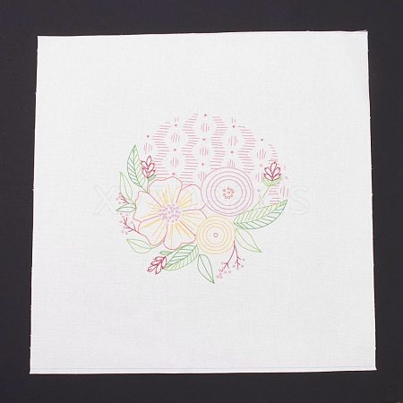 DIY Embroidery Fabric with Eliminable Pattern DIY-P032-C05-1