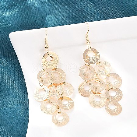 Brass Dangle Earrings EJEW-B157-02D-G-1