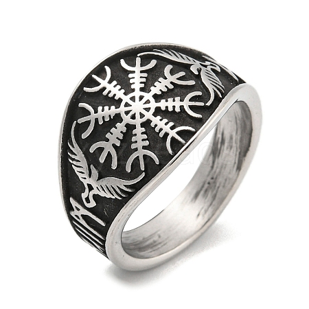 304 Stainless Steel Ring RJEW-B055-04AS-13-1