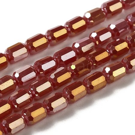 Electroplate Glass Beads Strands EGLA-D031-01O-1