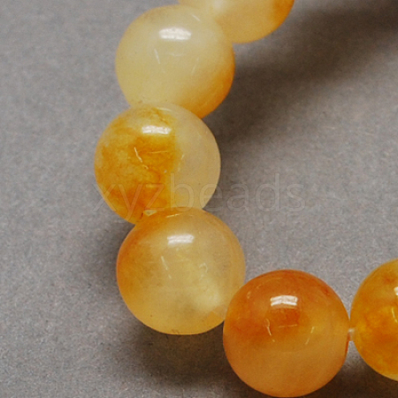 Two Tone Natural White Jade Bead Strands G-R165-8mm-03-1