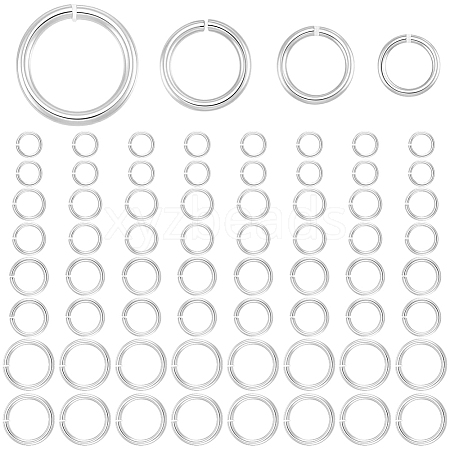 600Pcs 4 Styles 304 Stainless Steel Open Jump Rings STAS-BBC0010-03-1