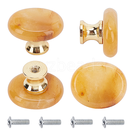 Natural Topaz Jade Drawer Knobs FIND-WH0056-40P-03-1