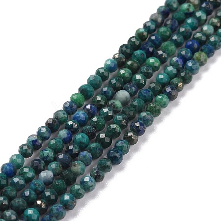 Natural Chrysocolla & Lapis Lazuli Beads Strands X-G-D463-08B-1