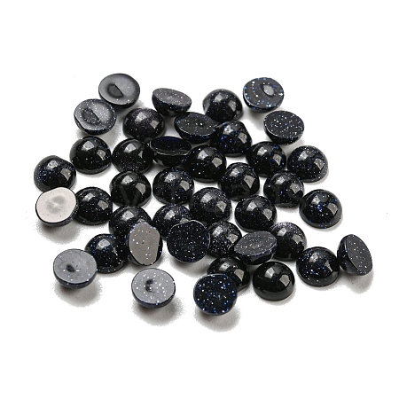 Synthetic Blue Goldstone Cabochons G-H309-03-05-1