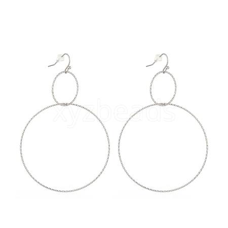 304 Stainless Steel Dangle Earrings EJEW-L237-02P-1