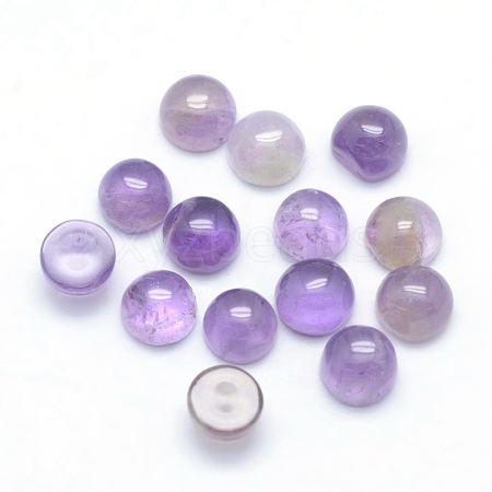 Natural Amethyst Cabochons X-G-P393-R14-4mm-1