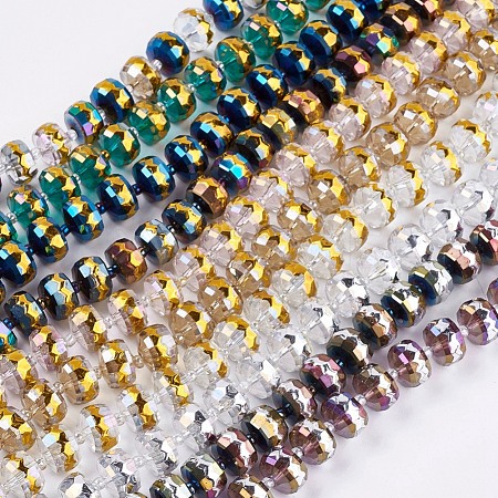 Electroplate Glass Beads Strands LAMP-K029-10-1